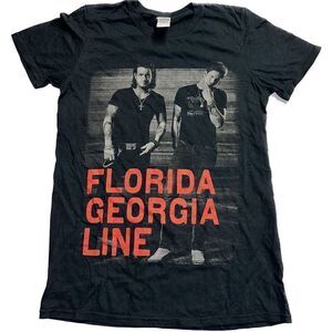 Florida Georgia Line 2015‎ Tour Shirt Black Size Small Country Music
